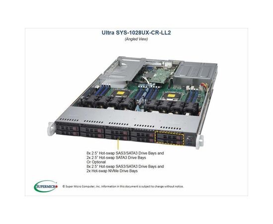 Серверная платформа Supermicro SYS-1028UX-CR-LL2, фото 