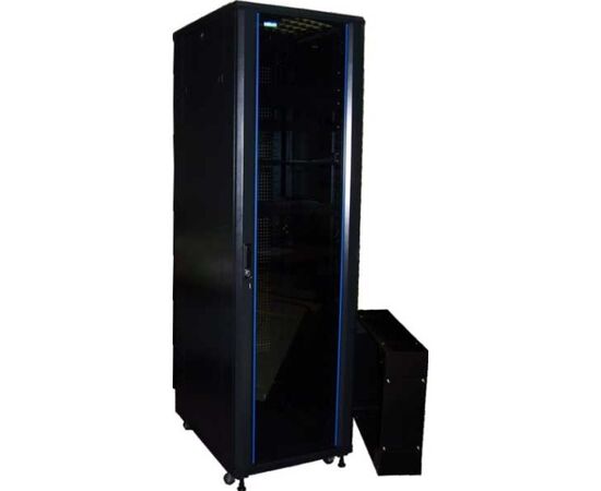 Шкаф серверный LANMASTER Business 19", 27U 600x800, без дверей, с боковыми стенками, черный, 4 ЧАСТИ (TWT-CBB-27U-6x8-00), фото 
