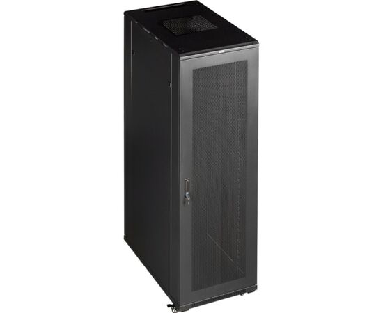 Шкаф серверный LANMASTER Business TWT-CBB-47U-6x8-P1, 47U, 600x800, передняя дверь перфорированная, задняя дверь распашная перфорированная, черный, фото 