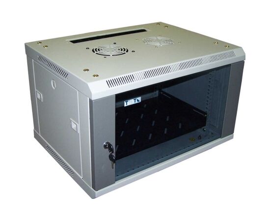 Шкаф настенный LANMASTER Pro 19", 15U, 600x450, серый, 2 ЧАСТИ (TWT-CBW2-15U-6x4), фото 