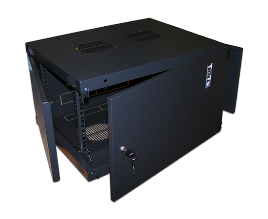 Шкаф настенный LANMASTER TWT-CBWNM-12U-6X6-BK Next 19'', 12U, 550x600, металлическая дверь, черный, IP 20, фото 