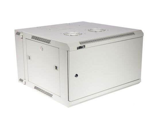 Шкаф настенный LANMASTER Pro TWT-CBW3M-12U-6x6-GY, 12U, металлическая дверь, серый, фото 