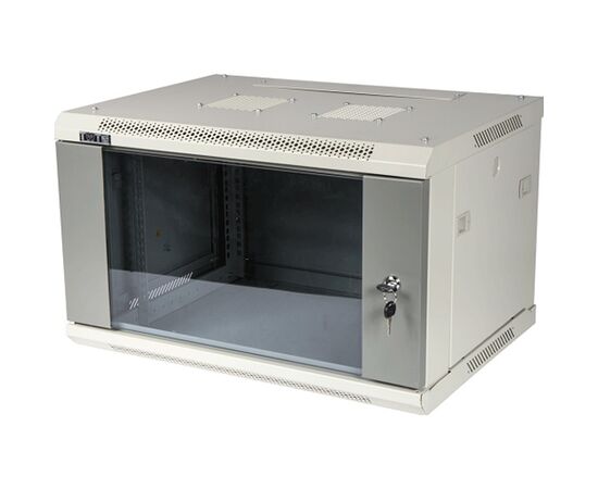 Шкаф настенный LANMASTER Pro TWT-CBWPG-6U-6x8-GY, 6U, серый, фото 