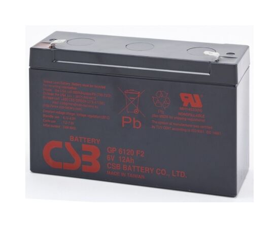 Аккумуляторная батарея для ИБП CSB GP6120 6V 12Ah, фото 