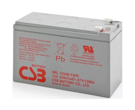 Аккумуляторная батарея для ИБП CSB HRL1234W, 12V 9Ah (HRL1234W), фото 