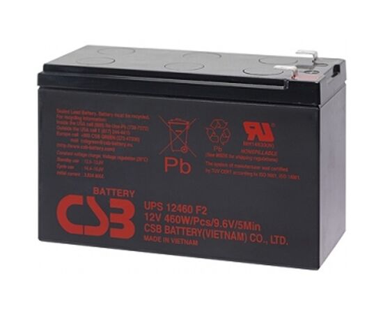 Аккумуляторная батарея для ИБП CSB UPS12460 12V 9Ah (UPS12460), фото 