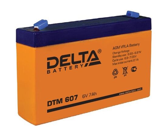 Аккумуляторная батарея для ИБП Delta DTM 607, фото 