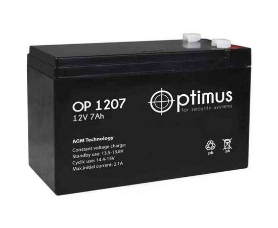 Аккумулятор Optimus OP 1207, фото 