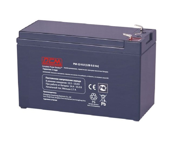Аккумуляторная батарея для ИБП Powercom PM-12-9.0 12В 9.0Ач, фото 