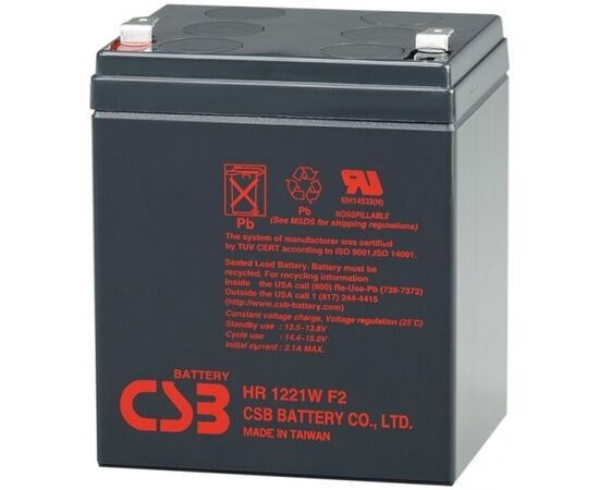 Аккумуляторная батарея для ИБП CSB 12V/5Ah HR1221WF2, фото 