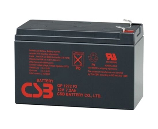 Аккумуляторная батарея для ИБП CSB GP1272 F2 12V/7.2Ah, фото 