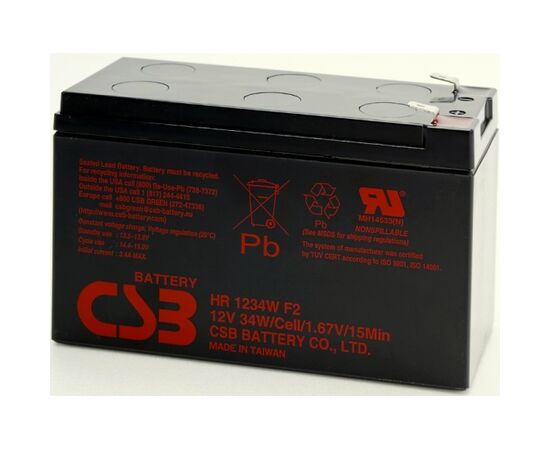 Аккумуляторная батарея для ИБП CSB HR1234W 12V/9Ah, фото 