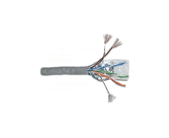 Кабель LANMASTER патч-кордовый FTP, 4x2, кат 6, 250Mhz, PVC, 305 м, серый, фото 