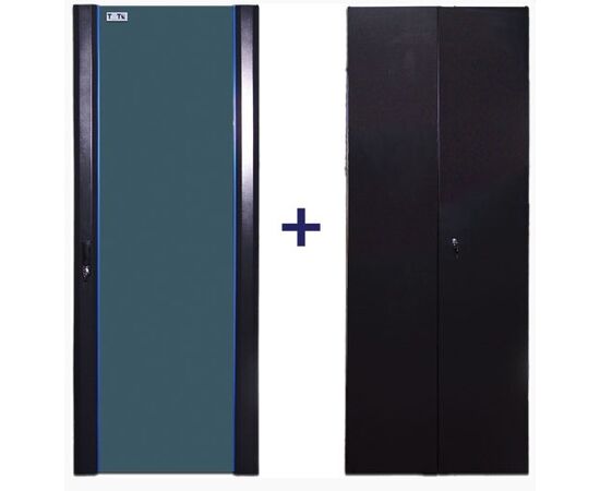 Комплект дверей LANMASTER TWT-CBB-DR42-6x-S-GP 42U, 600 мм, черный, фото 