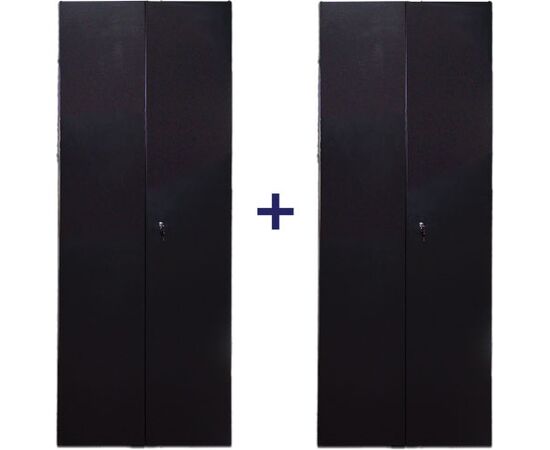 Комплект дверей LANMASTER TWT-CBB-DR42-6x-S-M1 42U, 600 мм, черный, фото 