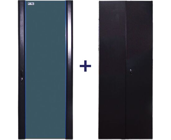 Комплект дверей LANMASTER TWT-CBB-DR47-6x-S-G1 47U, 600 мм, черный (TWT-CBB-DR47-6x-S-G1), фото 
