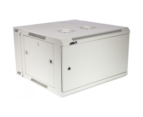 Шкаф настенный LANMASTER Pro TWT-CBW3M-18U-6x6-GY, 18U, 600x600, 3-секционный, металлическая дверь, серый, фото 