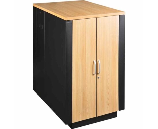 Шкаф серверный LANMASTER SOUNDPROOF LAN-DC-CBSP-24U-WD, 24U, 750x1130, звукоизолированный, отделка под дерево, цвет лиственница, фото 