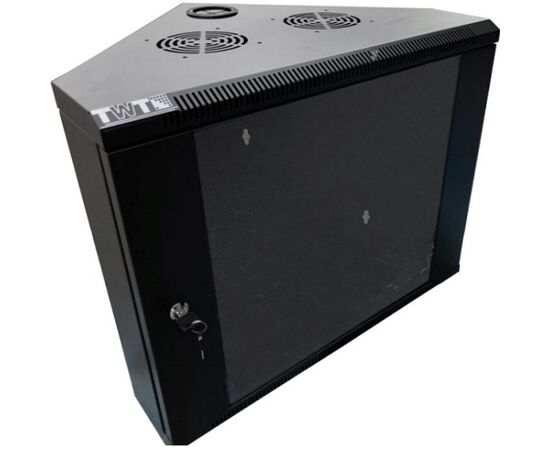 Шкаф настенный LANMASTER TWT-CBWTG-4U-6x6-BK, 4U, 600x600, черный, фото 