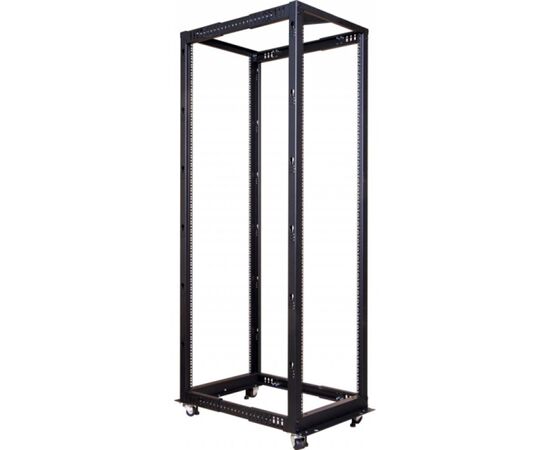 Стойка двухрамная LANMASTER TWT-RACK2-48U-ADJ, черная, фото 