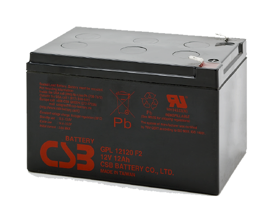 Аккумуляторная батарея для ИБП CSB GPL12120, 12V 12Ah (GPL12120), фото 