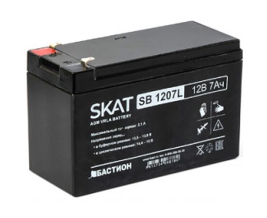 Аккумуляторная батарея БАСТИОН Skat SB 1207L 12V 7Ач свинцово-кислотная тип AGM, фото 