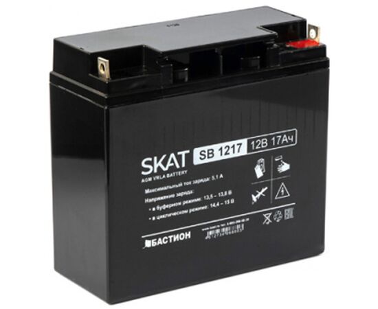 Аккумуляторная батарея БАСТИОН Skat SB 1217 12V 17Ач свинцово-кислотная тип AGM, фото 
