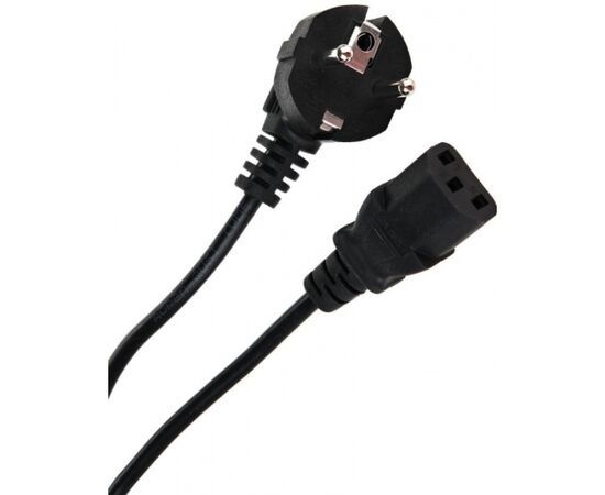 Кабель компьютер --> розетка 220V ( угловая Евровилка)  3G*0,5mm2 Aopen , 1,8m, фото 
