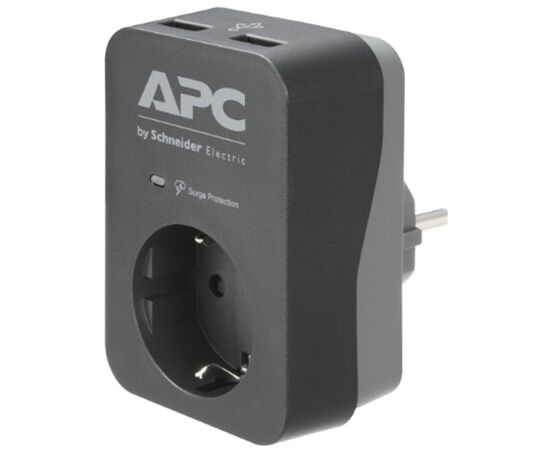 Сетевой фильтр APC Essential SurgeArrest 1 розетка, 2xUSB (PME1WU2B-RS), фото 