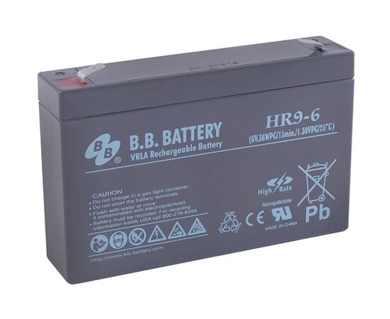 Аккумуляторная батарея для ИБП B.B. Battery HR 9-6 6V 8Ah, фото 