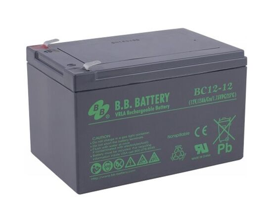 Аккумуляторная батарея для ИБП B.B. Battery BC 12-12 12V 12Ah, фото 