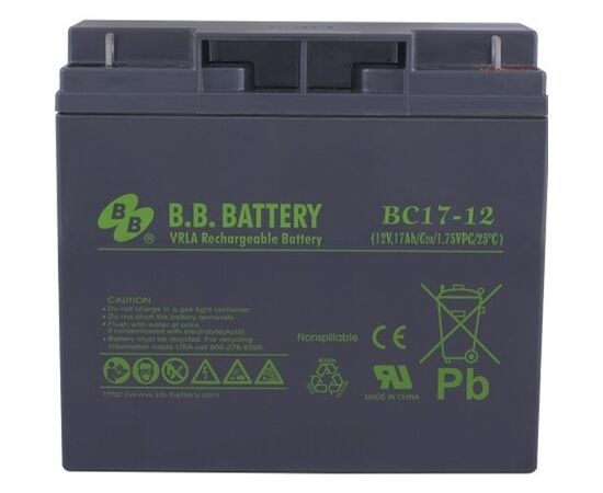 Аккумуляторная батарея для ИБП B.B. Battery BC 17-12 12V 17Ah, фото 