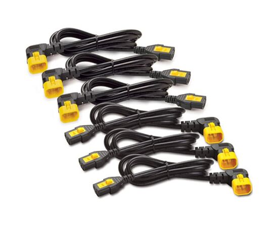 Кабель APC Power Cord Kit (6 ea), Locking, C13 TO C14 (90 Degree), 0.6m (AP8702R-WW), фото 