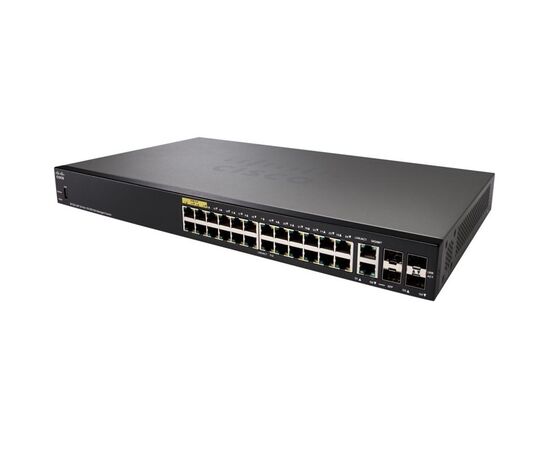 Коммутатор Cisco SF350-24P 24-PoE Управляемый 28-ports, SF350-24P-K9-EU, фото 
