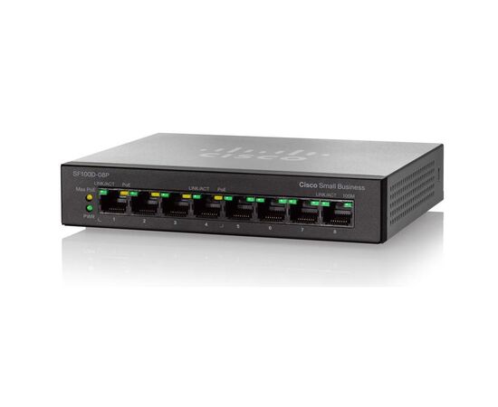 Коммутатор Cisco SF110D-08HP 4-PoE Неуправляемый 8-ports, SF110D-08HP-EU, фото 