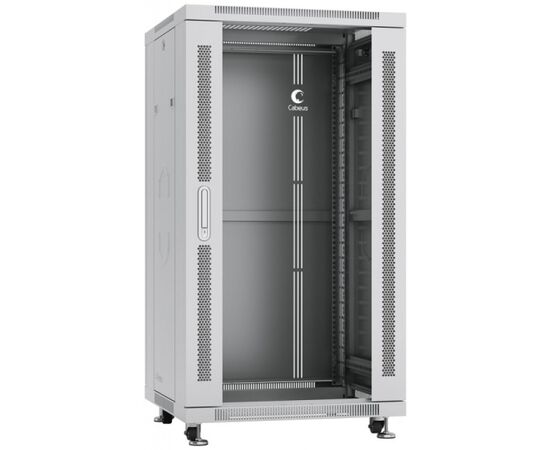 Шкаф серверный Cabeus SH-05C-22U60/60 22U 600мм дверь стекло, серый, фото 
