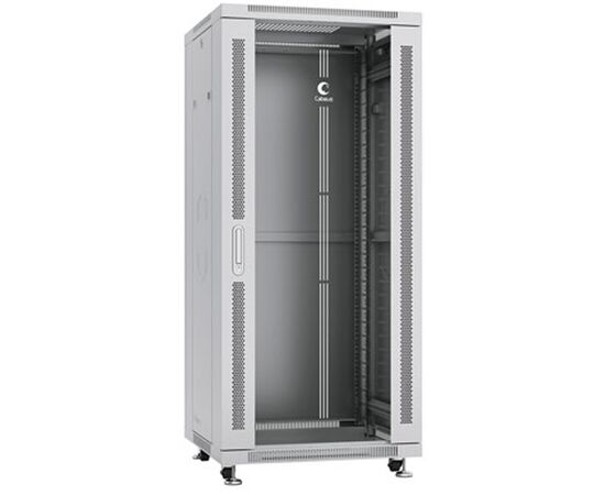 Шкаф серверный Cabeus SH-05C-27U60/100 27U 1000мм дверь стекло, серый, фото 