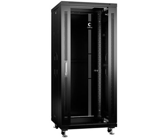Шкаф серверный Cabeus SH-05C-27U60/100-BK 27U 1000мм дверь стекло, черный, фото 