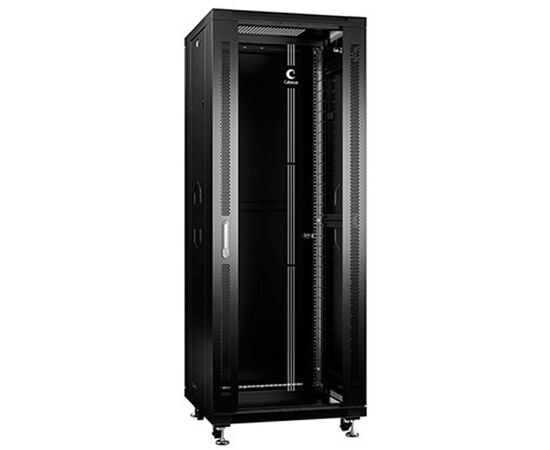 Шкаф серверный Cabeus SH-05C-32U60/60-BK 32U 600мм дверь стекло, черный, фото 