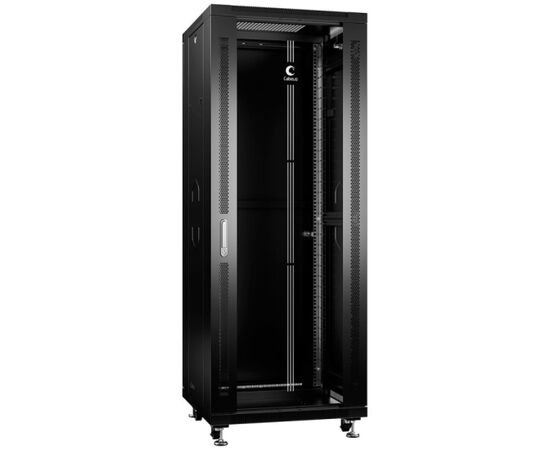 Шкаф серверный Cabeus SH-05C-37U60/80-BK 37U 800мм дверь стекло, черный, фото 
