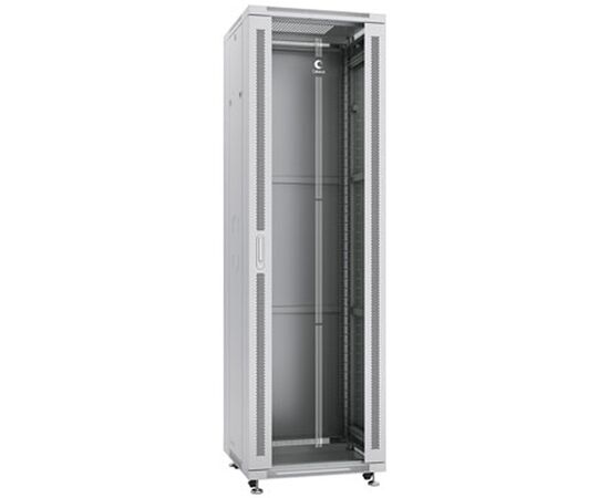 Шкаф серверный Cabeus SH-05C-42U60/60 42U 600мм дверь стекло, серый, фото 