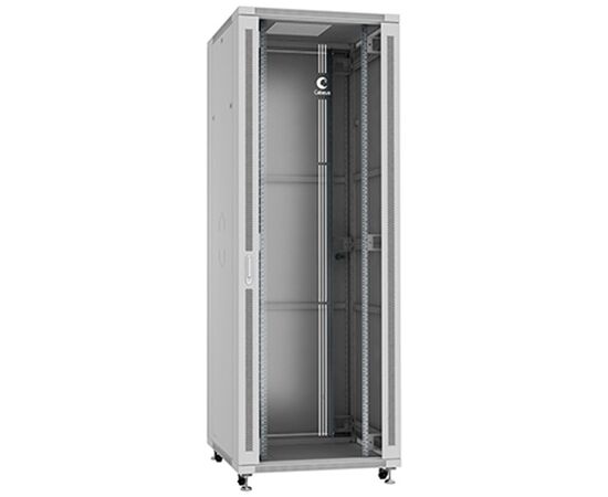 Шкаф серверный Cabeus SH-05C-47U80/100 47U 1000мм дверь стекло, серый, фото 