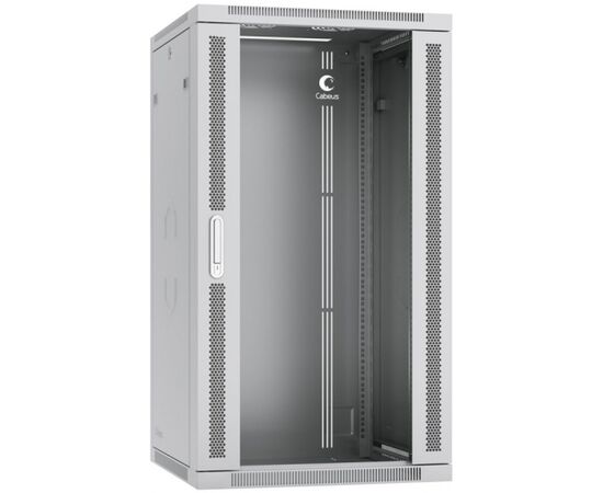 Шкаф серверный Cabeus SH-05F-22U60/60 22U 600мм дверь стекло, серый, фото 