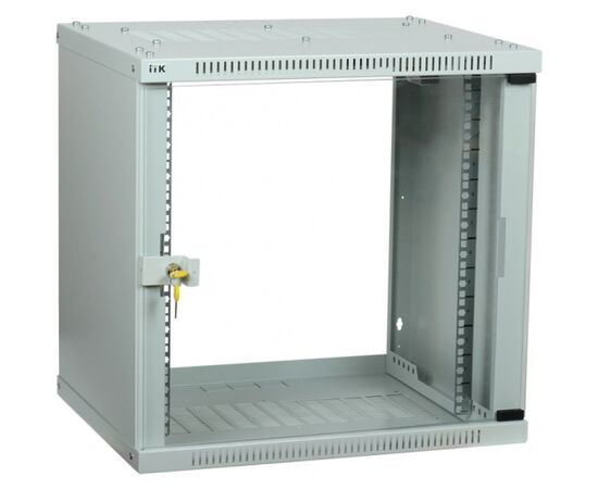 IEK Шкаф настенный ITK LINEA WE LWE3-06U64-GF 6U 450мм дверь стекло, серый, фото 