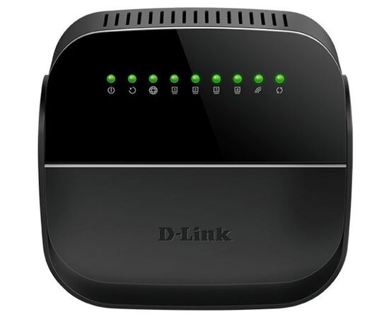 Роутер беспроводной D-Link DSL-2740U/R1A ADSL черный, фото 