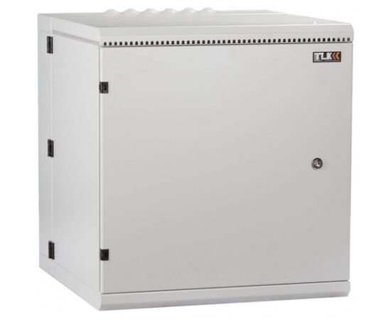 Шкаф настенный двухсекционный пылезащищенный TLK TWM-066060-M-GY 6U, 600мм, дверь металл, серый., фото 
