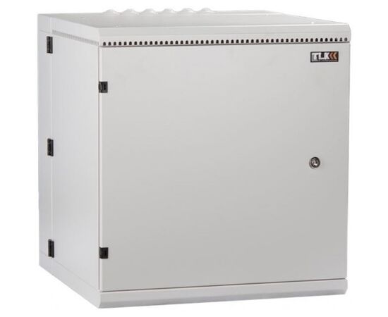 Шкаф настенный двухсекционный пылезащищенный TLK TWM-186060-M-GY 18U, 600мм, дверь металл, серый., фото 