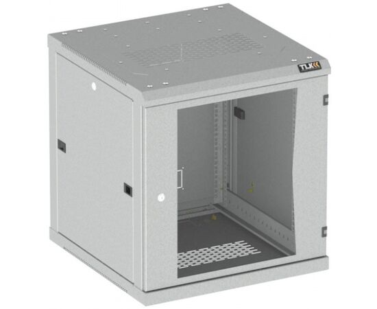 Шкаф настенный TLK CLASSIC II TWC-156060-R-G-GY 15U, 600мм, дверь стекло, серый, фото 
