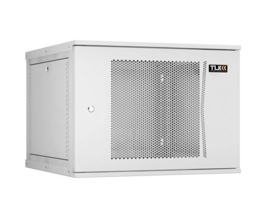 Шкаф настенный TLK LITE TWI-096060-R-P-GY 9U, 600мм, дверь металл, серый, фото 