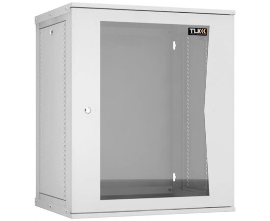 Шкаф настенный TLK LITE TWI-156045-R-G-GY 15U, 450мм, дверь стекло, серый, фото 
